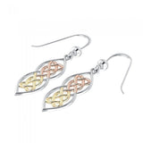 Celtic Knotwork Hearts Three Tone Earrings OTE121 - Jewelry