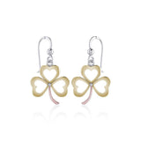 Celtic Shamrock Three Tone Earrings OTE868 - Jewelry