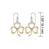 Celtic Shamrock Three Tone Earrings OTE868 - Jewelry