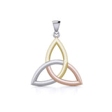 The unity of life’s triplicities ~ Celtic Knotwork Trinity Three Tone Pendant OTP085