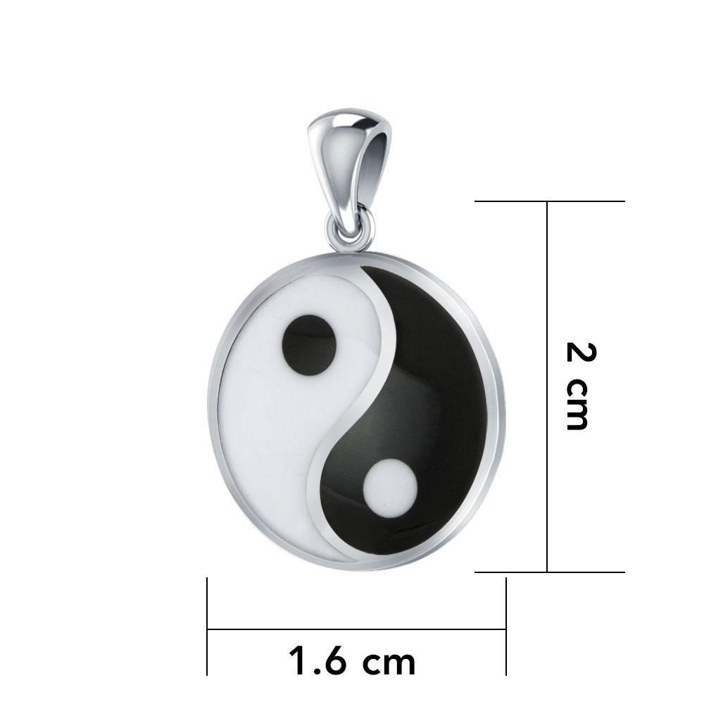 Small Yin Yang Silver Pendant PY016 - Jewelry