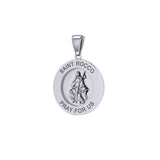 Saint Rocco or St. Roch Silver Medal Pendant (Small 18.5 mm.) TPD5460