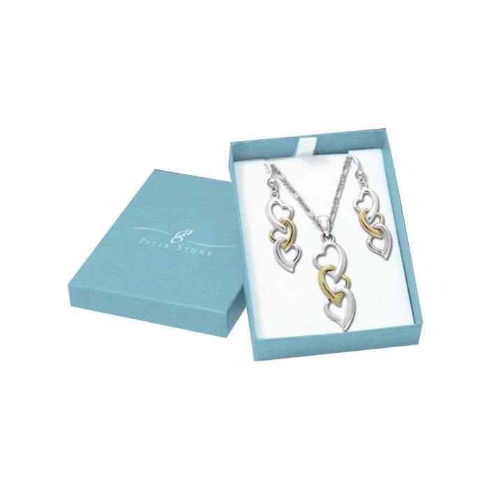 Joy of Hearts Silver Pendant Chain and Earrings Box Set SET025 - Jewelry