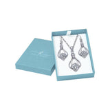Silver Celtic Knotwork Pendant Chain and Earrings Box Set SET043