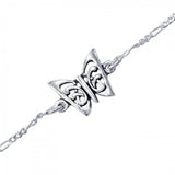 Butterfly Sterling Silver Anklet TAL037 - Jewelry