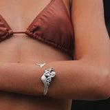 Mermaid Gemstone Cuff Bracelet with Gemstone TBA189 - Jewelry