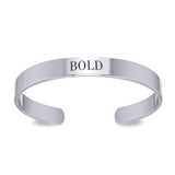 Small Silver Cuff Bracelet Words That Matter TBA194 - Jewelry