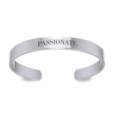 Small Silver Cuff Bracelet Words That Matter TBA194 - Jewelry