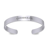 Small Silver Cuff Bracelet Words That Matter TBA194 - Jewelry