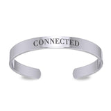 Small Silver Cuff Bracelet Words That Matter TBA194 - Jewelry