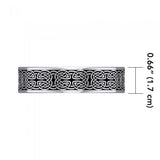 Large Celtic Knotwork Sterling Silver Cuff Bracelet TBA209 - Jewelry