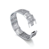 Large Silver Elegance Hollow Celtic Knot Bangle with open lock TBA214 - Jewelry