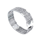 Large Silver Hollow Celtic Knot Bangle with open lock TBA216 - Jewelry