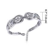 Goddess Silver Cuff Bracelet with Gemstone TBA271 - Jewelry
