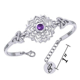 Crown Chakra with Celtic Trinity Silver Bracelet TBA285 - Jewelry