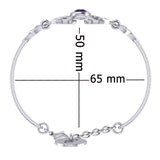 Crown Chakra with Celtic Trinity Silver Bracelet TBA285 - Jewelry