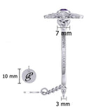 Crown Chakra with Celtic Trinity Silver Bracelet TBA285 - Jewelry