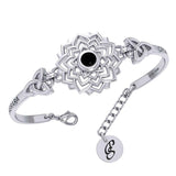 Crown Chakra with Celtic Trinity Silver Bracelet TBA285 - Jewelry
