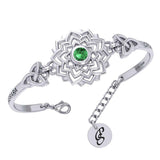 Crown Chakra with Celtic Trinity Silver Bracelet TBA285 - Jewelry