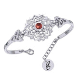 Crown Chakra with Celtic Trinity Silver Bracelet TBA285 - Jewelry