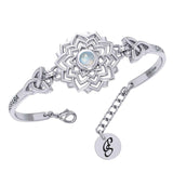 Crown Chakra with Celtic Trinity Silver Bracelet TBA285 - Jewelry