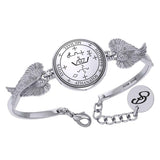 Archangel Michael Sigil and Angel Wings Silver Cuff Bracelet TBA287 - Jewelry