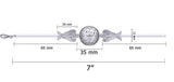 Archangel Michael Sigil and Angel Wings Silver Cuff Bracelet TBA287 - Jewelry