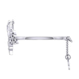 Triquetra and Celtic Horse Silver Cuff Bracelet TBA288 - Jewelry