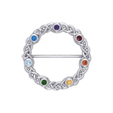 Chakra Celtic Silver Brooch TBC161 - Jewelry