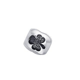 Custom your own jewelry in Sterling Silver Round Shamrock Bead TBD010