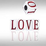 Rectangular Love Silver Bead TBD018 - Jewelry