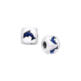 Dolphin Sterling Silver with Enamel Bead TBD033