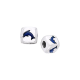 Dolphin Sterling Silver with Enamel Bead TBD033