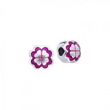 Colored Flower Silver Bead TBD090 - Jewelry