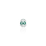 Round Filligree Bead with Enamel Accents TBD093 - Jewelry