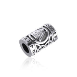 Norse Viking Valknut in Circle with Rune Symbol and Celtic Silver Bead TBD368