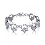 Irish Claddagh Silver Bracelet TBG166