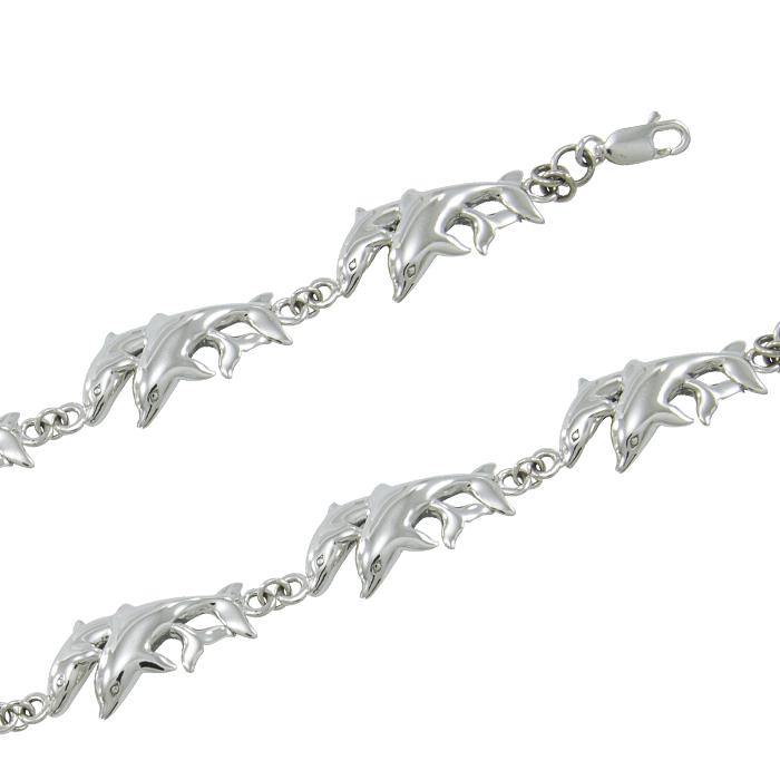 Silver Dolphins Bracelet TBG324 - Jewelry