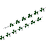 Captivated in the Shamrock Fortune ~ Sterling Silver Jewelry Link Bracelet TBG361 - Jewelry