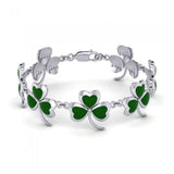 Captivated in the Shamrock Fortune ~ Sterling Silver Jewelry Link Bracelet TBG361 - Jewelry