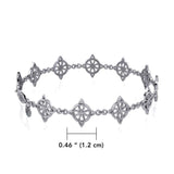 A charm in four folds ~ Sterling Silver Jewelry Celtic Four-Point Bracelet TBG579 - Jewelry