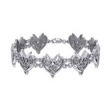 Joyous Celtic Hearts Sterliver Silver Bracelet TBG773