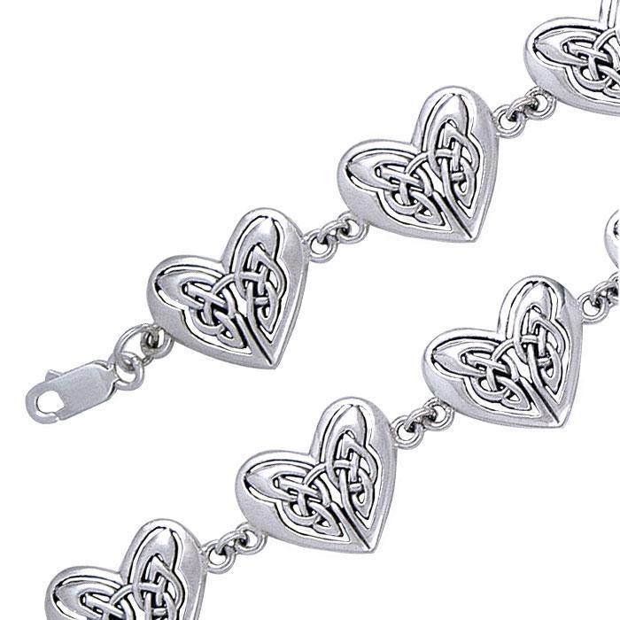 Eternal Celtic Hearts Silver Bracelet TBG774 - Jewelry