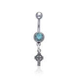 Celtic Cross & Gem Belly Button Ring TBJ012 - Jewelry