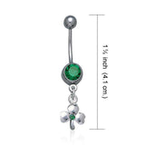 Celtic Shamrock Silver Body Jewelry TBJ014 - Jewelry