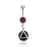 AA Symbol Silver Belly Button Ring TBJ015 - Jewelry