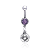 NA Hearts in Recovery Silver Belly Button Body Jewelry TBJ016