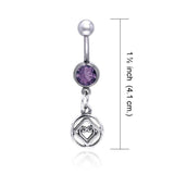 NA Hearts in Recovery Silver Belly Button Ring TBJ016 - Jewelry