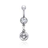 NA Hearts in Recovery Silver Belly Button Ring TBJ016 - Jewelry