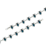Twin Manatee Sterling Silver Link Bracelet TBL007
